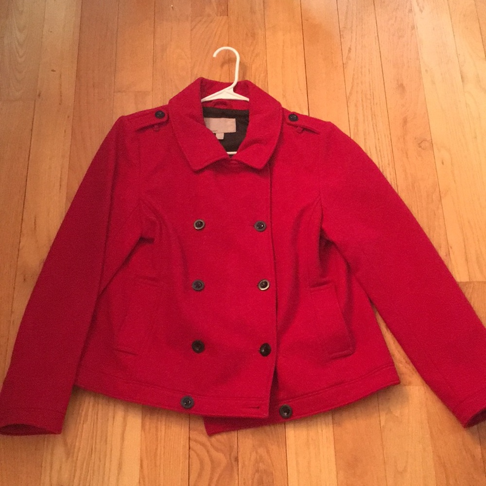 Red Short Pea coat